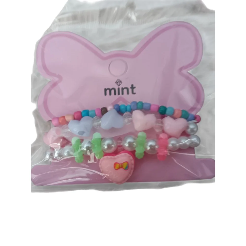 Adorable 3 PC Heart Bracelet Set for your Lil Valentine 💕